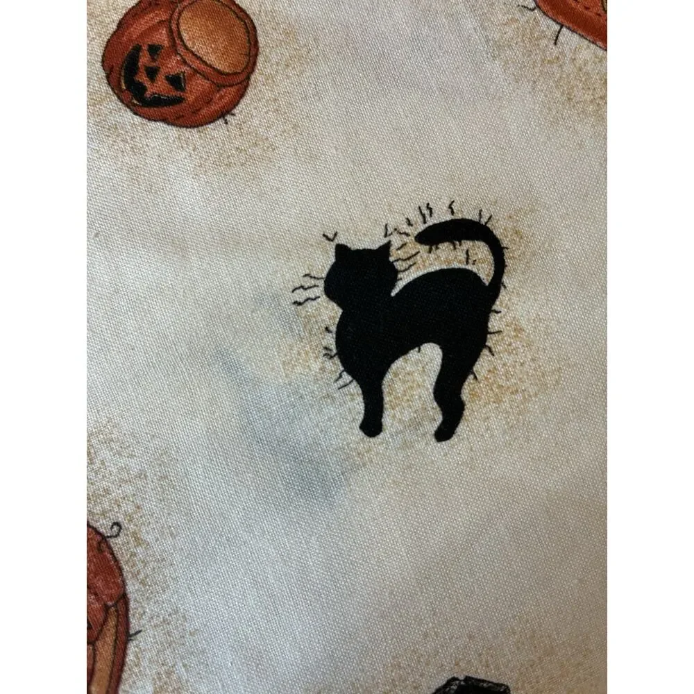 Daisy Kingdom Broomzelda witch Pumpkin Cat fabric cotton 72”x45” Halloween 1996